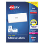 Avery Easy Peel White Address Labels w/ Sure Feed Technology, Laser Printers, 1 x 2.63, White, 30/Sheet, 100 Sheets/Box (AVE5160) View Product Image