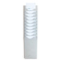 Pyramid Technologies Time Card Rack, 10 Pockets, Plastic, Light Gray