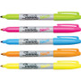 Sharpie Neon Permanent Markers, Fine Bullet Tip, Assorted Colors, 5/Pack (SAN1860443) View Product Image