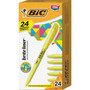 BIC Brite Liner Highlighter Value Pack, Yellow Ink, Chisel Tip, Yellow/Black Barrel, 24/Pack