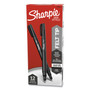 Sharpie Water-Resistant Ink Porous Point Pen, Stick, Fine 0.4 mm, Black Ink, Black Barrel, Dozen