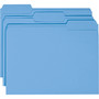 Smead Colored File Folders, 1/3-Cut Tabs: Assorted, Letter Size, 0.75" Expansion, Blue, 100/Box
