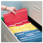 Smead Colored File Folders, 1/3-Cut Tabs: Assorted, Letter Size, 0.75" Expansion, Blue, 100/Box