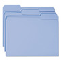 Smead Colored File Folders, 1/3-Cut Tabs: Assorted, Letter Size, 0.75" Expansion, Blue, 100/Box