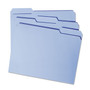 Smead Colored File Folders, 1/3-Cut Tabs: Assorted, Letter Size, 0.75" Expansion, Blue, 100/Box