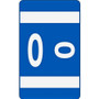 Smead AlphaZ Color-Coded Second Letter Alphabetical Labels, O, 1 x 1.63, Dark Blue, 10/Sheet, 10 Sheets/Pack