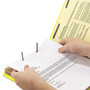 Smead Six-Section Pressboard Top Tab Classification Folders, Six SafeSHIELD Fasteners, 2 Dividers, Letter Size, Yellow, 10/Box