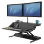 Fellowes Lotus Sit-Stands Workstation, 32.75" x 24.25" x 5.5" to 22.5", Black (FEL0007901) View Product Image