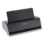 Swingline 28-Sheet Commercial Electric Three-Hole Punch, 9/32" Holes, Black/Silver