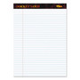 TOPS Docket Gold Ruled Perforated Pads, Wide/Legal Rule, 50 White 8.5 x 11.75 Sheets, 12/Pack