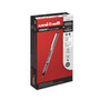 uniball VISION Rollerball Pen, Stick, Fine 0.7 mm, Black Ink, Silver/Black/Clear Barrel, Dozen