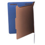 Universal Bright Colored Pressboard Classification Folders, 2" Expansion, 1 Divider, 4 Fasteners, Letter Size, Cobalt Blue, 10/Box