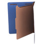 Universal Bright Colored Pressboard Classification Folders, 2" Expansion, 1 Divider, 4 Fasteners, Letter Size, Cobalt Blue, 10/Box