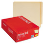Universal Deluxe Reinforced End Tab Folders, Straight Tabs, Letter Size, 0.75" Expansion, Manila, 100/Box