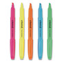 Universal Pocket Highlighters, Assorted Ink Colors, Chisel Tip, Assorted Barrel Colors, 5/Set