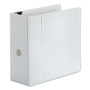 Universal Deluxe Easy-to-Open D-Ring View Binder, 3 Rings, 5" Capacity, 11 x 8.5, White
