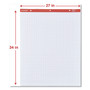Universal Easel Pads/Flip Charts, Quadrille Rule (1 sq/in), 27 x 34, White, 50 Sheets, 2/Carton