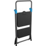 Cosco Commercial 2-Step Folding Stool, 300 lb Capacity, 20.5 x 24.75 x 39.5, Gray
