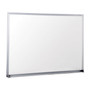 Universal Melamine Dry Erase Board with Aluminum Frame, 24 x 18, White Surface, Anodized Aluminum Frame (UNV43622) View Product Image