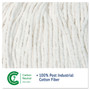 Boardwalk Cut-End Wet Mop Head, Cotton, No. 24, White (BWK2024CEA) View Product Image