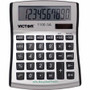 Victor 11003A Mini Desktop Calculator - Large Display, Angled Display, Dual Power, Independent Memory, Environmentally Friendly, Battery Backup - Battery/Solar Powered