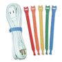VELCRO Brand ONE-WRAP Pre-Cut Thin Ties, 0.5" x 8", Assorted Colors, 5/Pack
