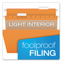 Pendaflex Colored Hanging Folders, Letter Size, 1/5-Cut Tabs, Orange, 25/Box
