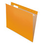 Pendaflex Colored Hanging Folders, Letter Size, 1/5-Cut Tabs, Orange, 25/Box