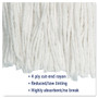 Boardwalk Cut-End Wet Mop Head, Rayon, No. 24, White