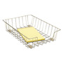 Fellowes Wire Desk Tray Organizer, 1 Section, Letter Size Files, 10" x 14.13" x 3", Silver