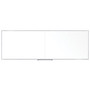 Ghent Non-Magnetic Whiteboard with Aluminum Frame, 144.63" x 48.47", White Surface, Satin Aluminum Frame