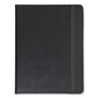 Samsill Slimline Padfolio, Leather-Look/Faux Reptile Trim, Writing Pad, Black
