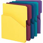 Smead Organized Up 2/5 Tab Cut Letter Recycled File Jacket - 8 1/2" x 11" - 1" Expansion - 11 pt. - Assorted - Unpunched