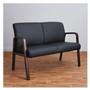 Alera Reception Lounge WL Series Loveseat, 44.88" x 26.13" x 33", Black
