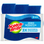 Scotch-Brite No Scratch Scrub Sponges - 2.8" Height x 4.5" Width x 4.5" Length x 590 mil Thickness - 3 / Pack