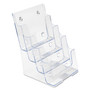 deflecto 4-Compartment DocuHolder, Booklet Size, 6.88w x 6.25d x 10h, Clear