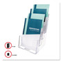 deflecto 4-Compartment DocuHolder, Booklet Size, 6.88w x 6.25d x 10h, Clear (DEF77901) View Product Image