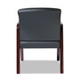 Alera Reception Lounge WL Series Guest Chair, 24.21" x 24.8" x 32.67", Black Seat, Black Back, Mahogany Base (ALERL4319M) View Product Image