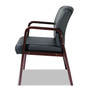 Alera Reception Lounge WL Series Guest Chair, 24.21" x 24.8" x 32.67", Black Seat, Black Back, Mahogany Base