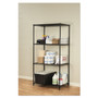 Alera NSF Certified Industrial Four-Shelf Wire Shelving Kit, 36w x 24d x 72h, Black (ALESW503624BL) View Product Image