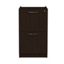 Alera Valencia Series Full Pedestal File, Left or Right, 2 Legal/Letter-Size File Drawers, Espresso, 15.63" x 20.5" x 28.5"