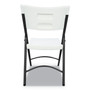 Alera Premium Molded Resin Folding Chair, Supports Up to 250 lb, 17.52" Seat Height, White Seat, White Back, Dark Gray Base (ALEFR9302) View Product Image