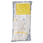 Boardwalk Super Loop Wet Mop Head, Cotton/Synthetic Fiber, 5" Headband, Small Size, White, 12/Carton