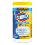 Clorox Disinfecting Wipes, 1-Ply, 7 x 8, Lemon Fresh, White, 75/Canister (CLO15948EA) View Product Image