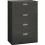 HON Brigade 600 H684 Lateral File - 53.3" Height x 36" Width x 18" Depth - 4 - Finish: Charcoal