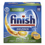 FINISH Dish Detergent Gelpacs, Orange Scent, Box of 32 Gelpacs, 8 Boxes/Carton