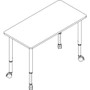 Lorell Height-adjustable 48" Rectangular Table (LLR69581) View Product Image