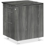 Mayline Medina Series Pencil/Box/File Return Pedestal - 26" Height x 18" Width x 15" Depth, x 1" Thickness Top - 3 x Storage, Box, File Drawer(s) - Beveled Edge - Material: Steel - Finish: Gray, Laminate, Silver