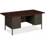 HON Metro Classic HP3276 Pedestal Desk - 29.5" Height x 72" Width x 36" Depth - 5 x Box, File Drawer(s) - Double Pedestal - Square Edge - Finish: Charcoal (HONP3276NS)
