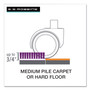 ES Robbins Floor+Mate, For Hard Floor to Medium Pile Carpet up to 0.75", 36 x 48, Clear (ESR121441) View Product Image